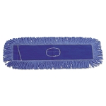 UNISAN Dust Mop Head, Cotton/Synthetic Blend, 36 in x 5 in, Looped-End, Blue